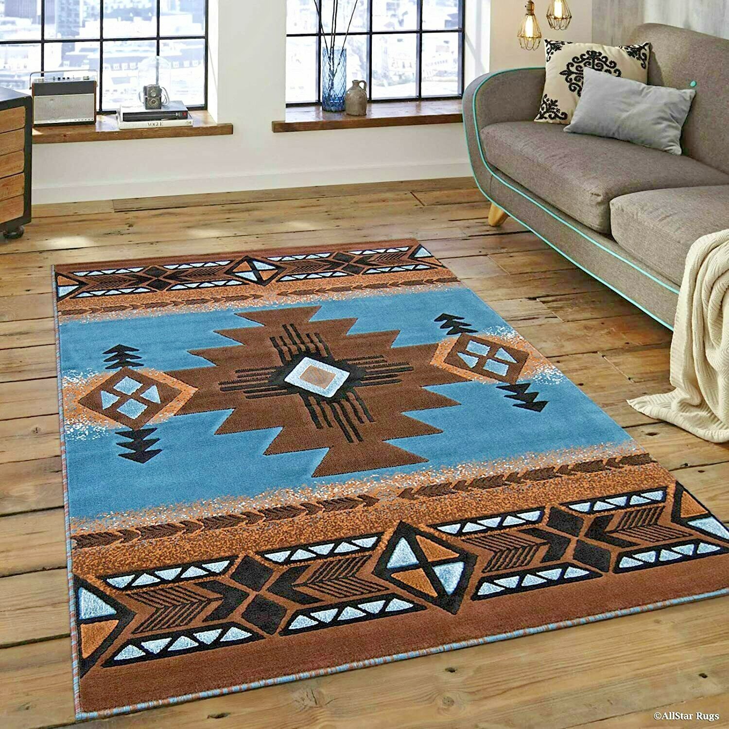  RUGS  AREA RUGS  8x10 RUG  CARPETS LARGE SOUTHWESTERN  BEDROOM  