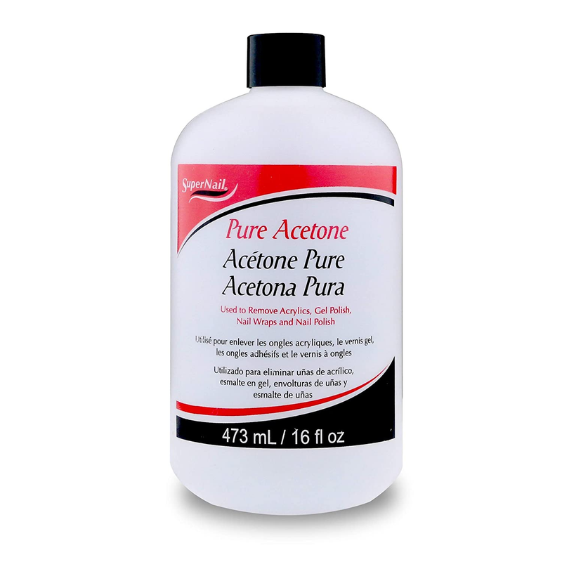 Super Nail Pure Acetone, as SHOWN 16 Fl Oz