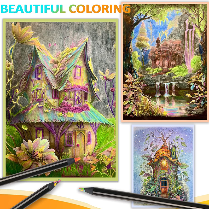 Rainbow Jumbo Colored Pencils Set: 8 Pieces for Drawing, Coloring, Sketching - P