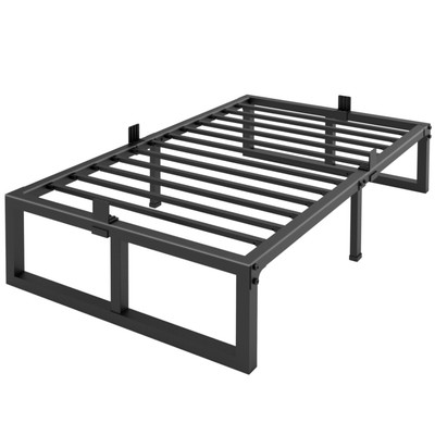 Twin Bed Frame, 14 Inch High 3500 lbs Heavy Duty Metal Platform, Mattress Fou...