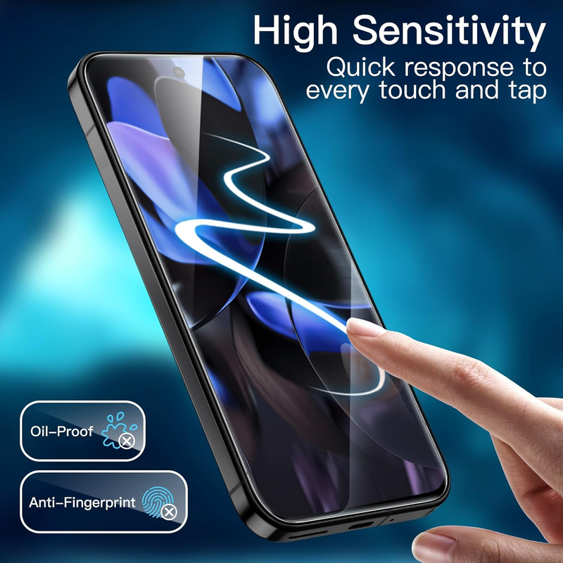 Screen Protector for Google Pixel 10/10 Pro / 9/9 Pro, Tempered Glass Film with