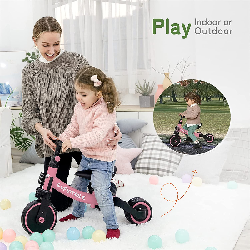 Besrey 5 in 1 Toddler Bike for 10 Month to 4 Years Old Kids, Toddler Tricycle Ki