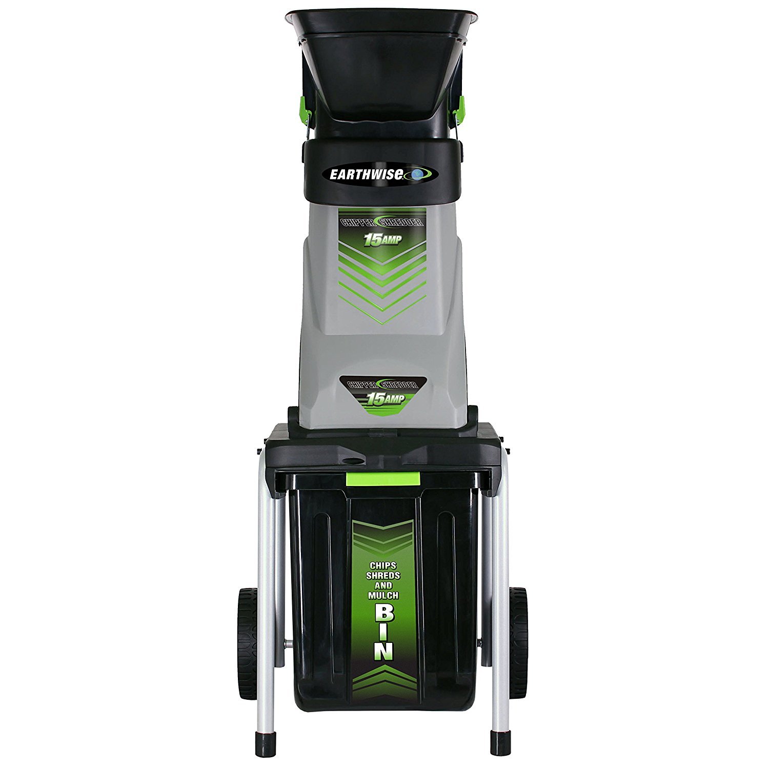 Electric Wood Chippers Shredders Mulchers 15-Amp Collection Bin