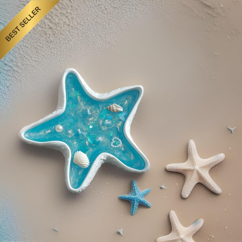 Starfish Shape Scented Candle,Minimalist Starry Night Ocean Jelly Wax Aroma Deco