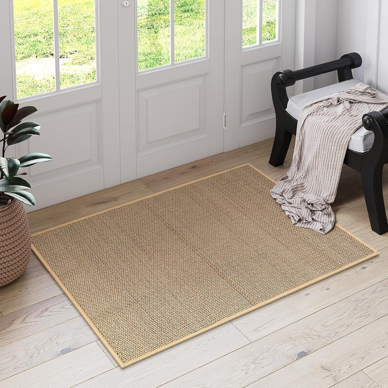 Jute Entryway Mat, Farmhouse Kitchen Entryway Rug, Door Mat, Indoor Entrance Was