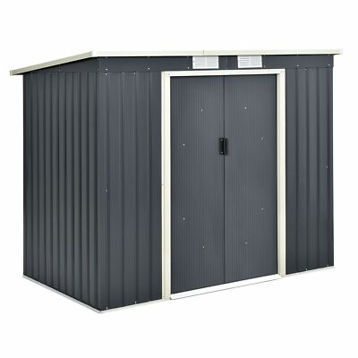 Gerätehaus Geräteschuppen Schuppen Metall Pultdach Gartenhaus Fundament Juskys®