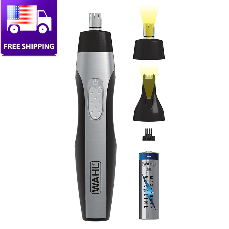 Wahl Lighted Nose, Ear, and Eyebrow Trimmer for Painless Eas
