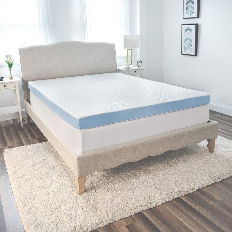 4-Inch Supreme Gel Cooling Transcend Memory Foam Bed Mattress Topper, King, Whit