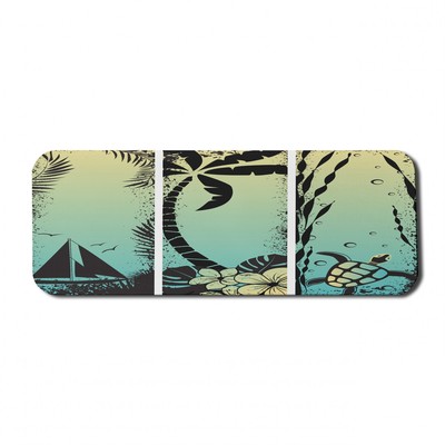 Ambesonne Turtle Pattern Rectangle Non-Slip Mousepad, 31'' x 12'' Gaming Size