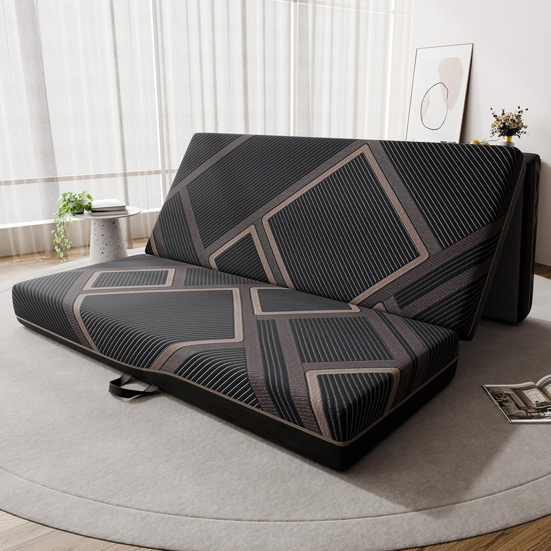 Trifold Mattress Queen Size - 6 Inch Foldable Memory Foam Mattress 8