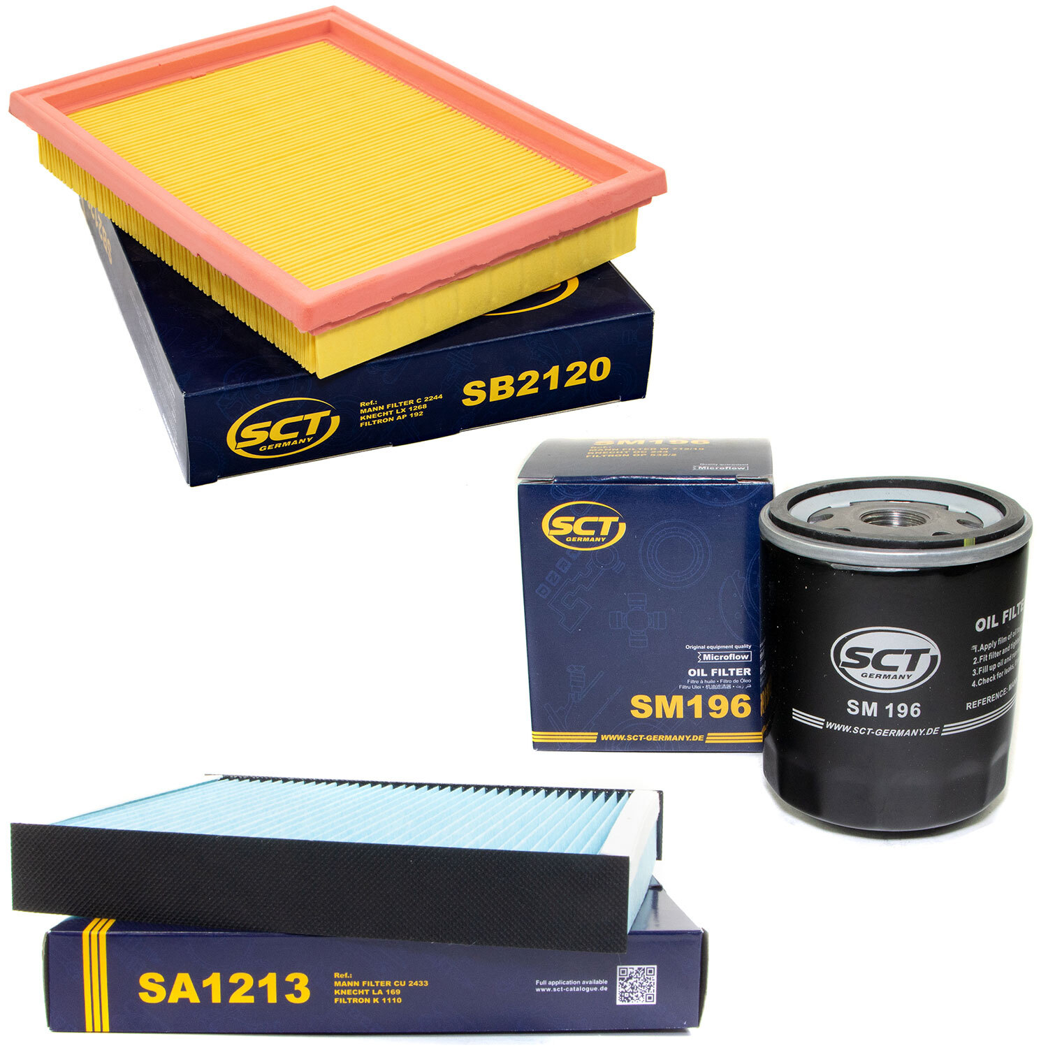 Package d'inspection Filterset SCT pour Ford Fiesta V Fusion 1.4 16V JD JU 59KW 80 PS