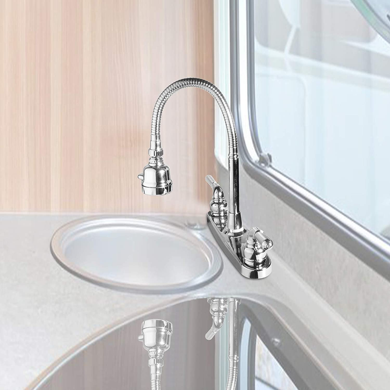 RV Kitchen Faucet Replacement, RV Kitchen Sink Faucet Flexible Arc 360 Degree