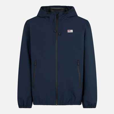 Pre-owned Mc2 Saint Barth Man Hooded Lightweight Navy Blue Windbreaker