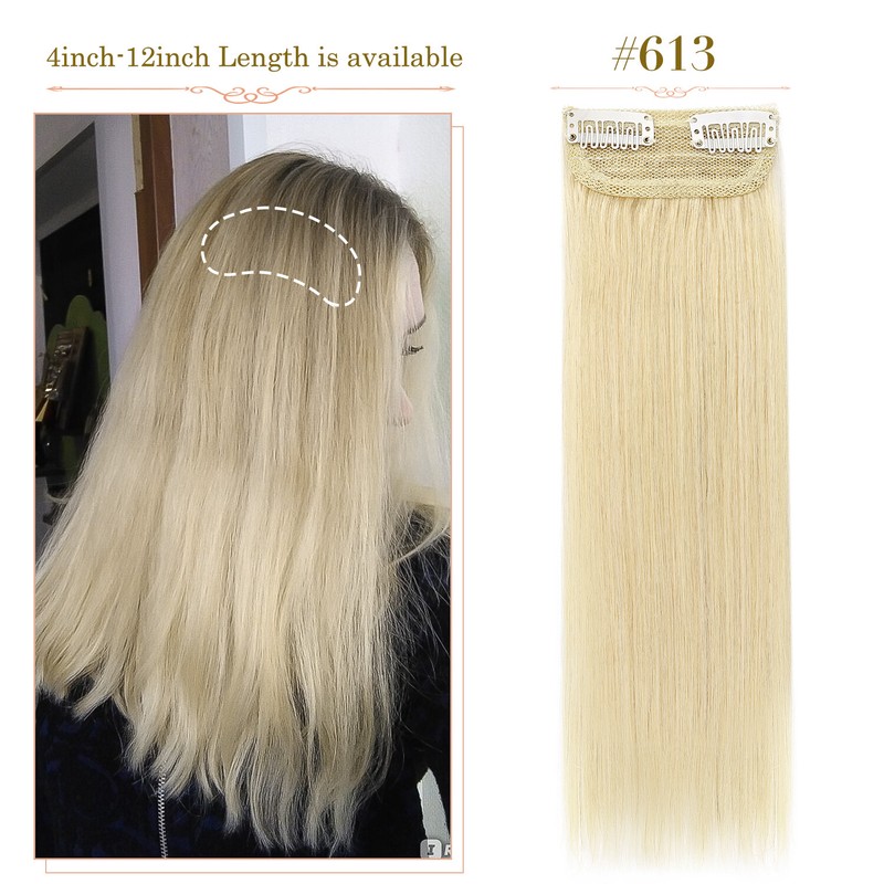 One Piece Short Clip In 100% Remy Human Hair Fuffy Topper Pad Hair Extensions US