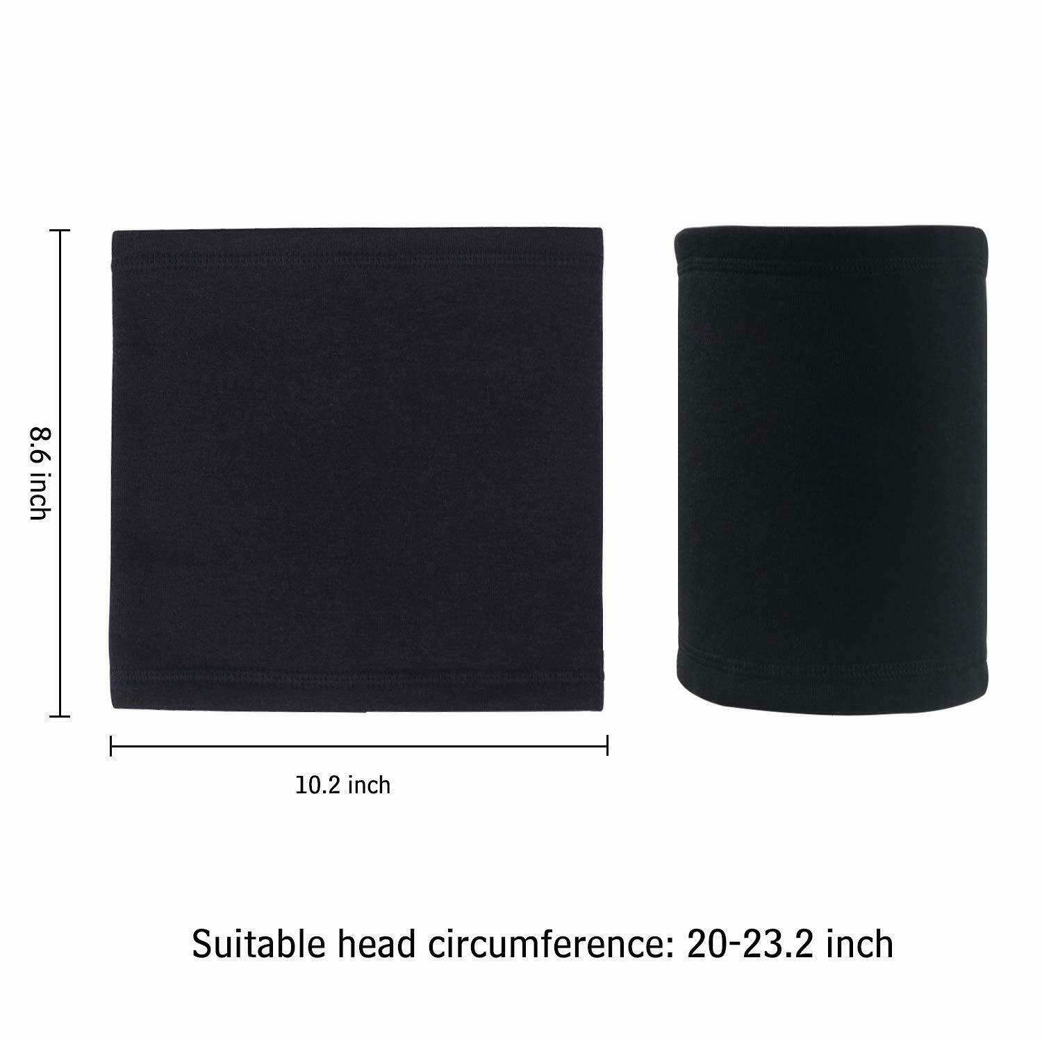 2PACK Neck Warmer Gaiter Winter Fleece Ski Face Mask Tube Scarf for Cold Weather