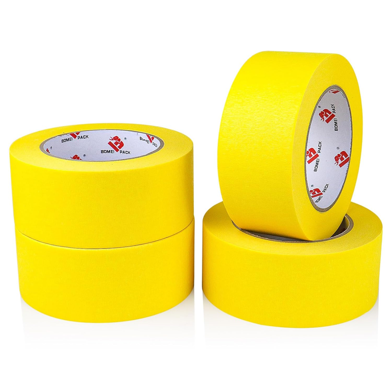 4 Pack Yellow Painters Tape 2 Inch x 55 Yards Masking Tape for...