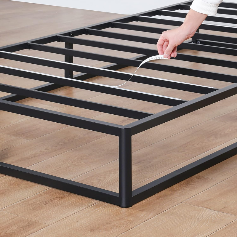 9 Inch Modern Metal Bed Frame/Mattress Foundation/Steel Slats/No Box Spring Need