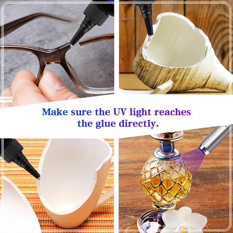 UV Resin Kit with Light, 60g UV Glue for Bonding & Curing in Seconds - Professio
