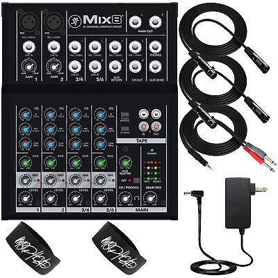 Mackie Mix Series Mix8 8-Channel Compact Mixer Studio-Level 