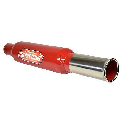 RED CHERRY BOMB UNIVERSAL TAIL BOMB TAILPIPE ROUND REAR EXHAUST PIPE BACK BOX
