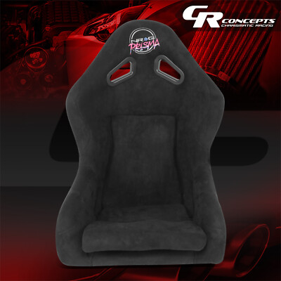NRG Innovations Vegan Micro Black Fabric Fixed Back Bucket Racing Seat Mini