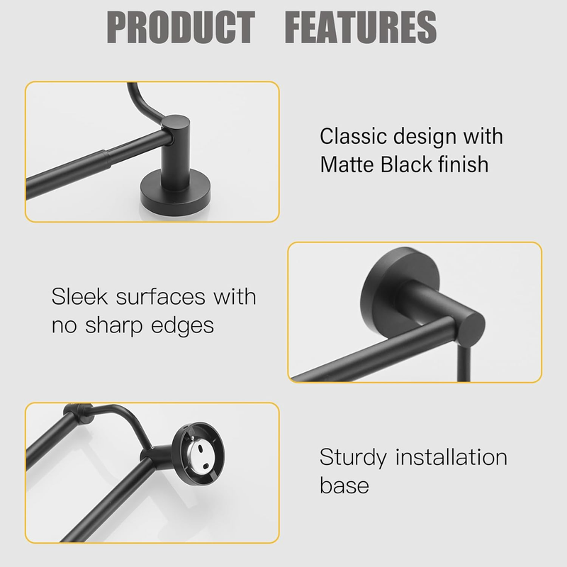 Adjustable 16.5-28.5 Inches Double Towel Bar for Bathroom SUS304 Stainless Steel