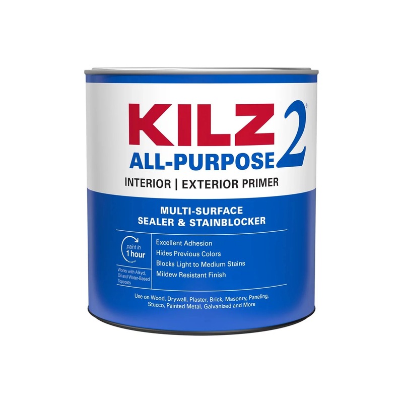 2 All-Purpose Latex Primer, Interior/Exterior, 1 Quart