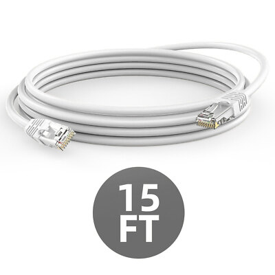 Cat 6 CAT6 Patch Cord Cable Ethernet Internet Network LAN 3ft 6ft 10ft 15ft