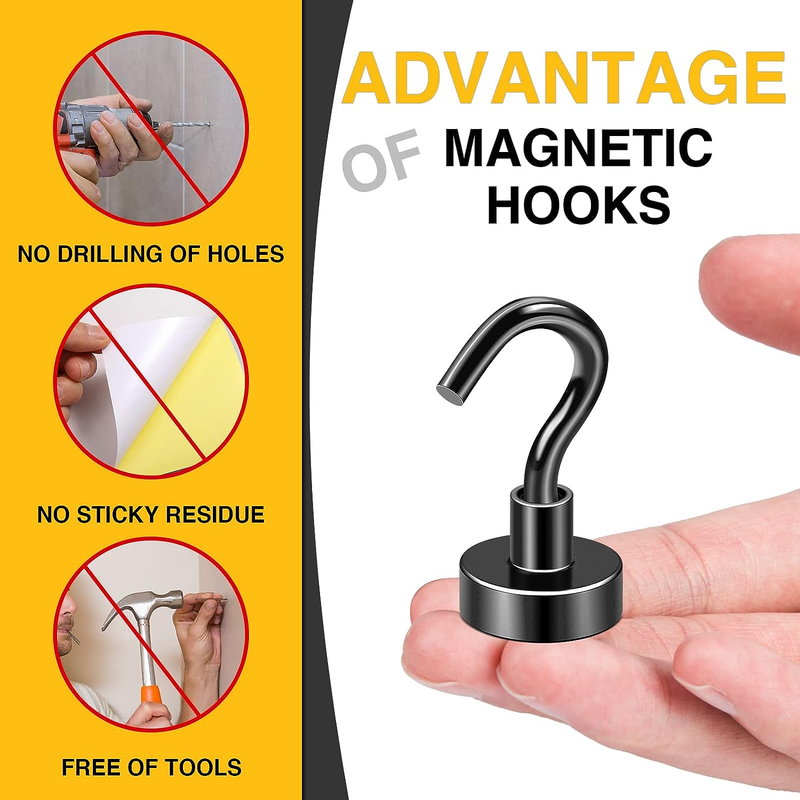 Magnetic Hooks for Refrigerator, Extra Strong Cruise Hook , Heavy Duty Earth Mag