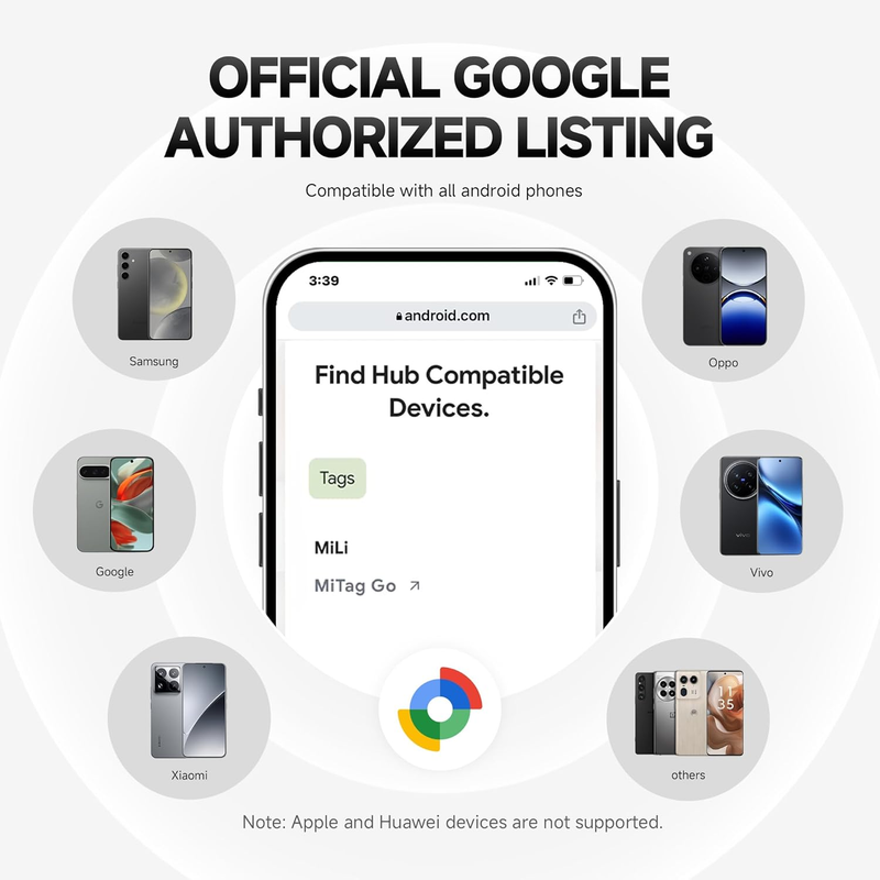 Bluetooth Tracker for Android, Google Official Authorized, Key Finder, Luggage T