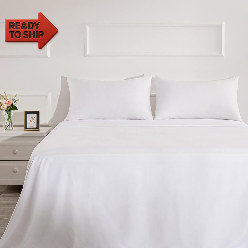 Best Season Twin Size Bed Sheet Set - 3 Piece (White),Super Soft Microfiber 180