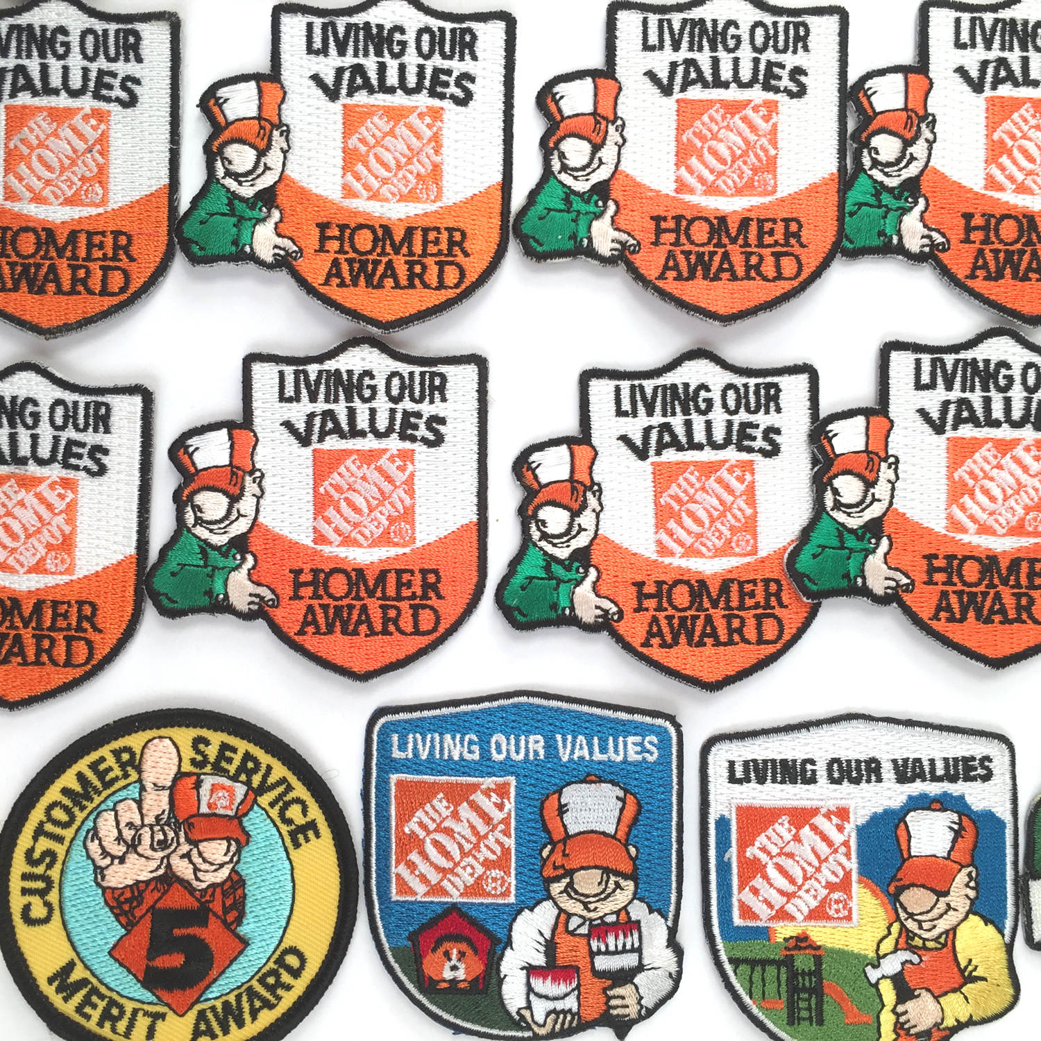 Home Depot Patches Embroidered Badges 25 PC LOT