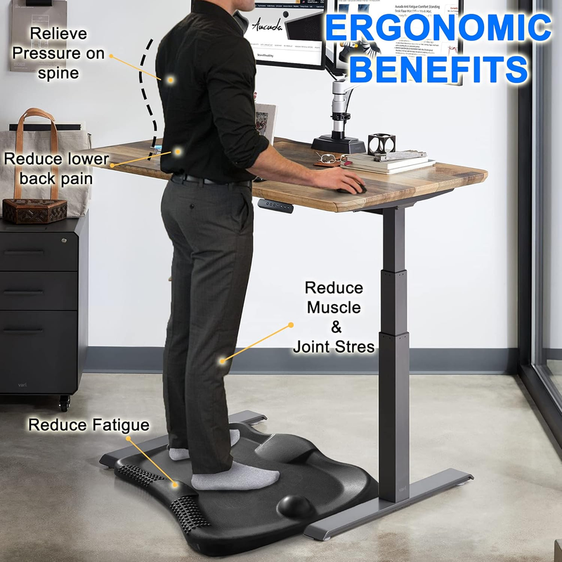 Standing Desk Mat, Anti Fatigue Mat Kitchen with Terrain, Waterproof Kitchen Mat