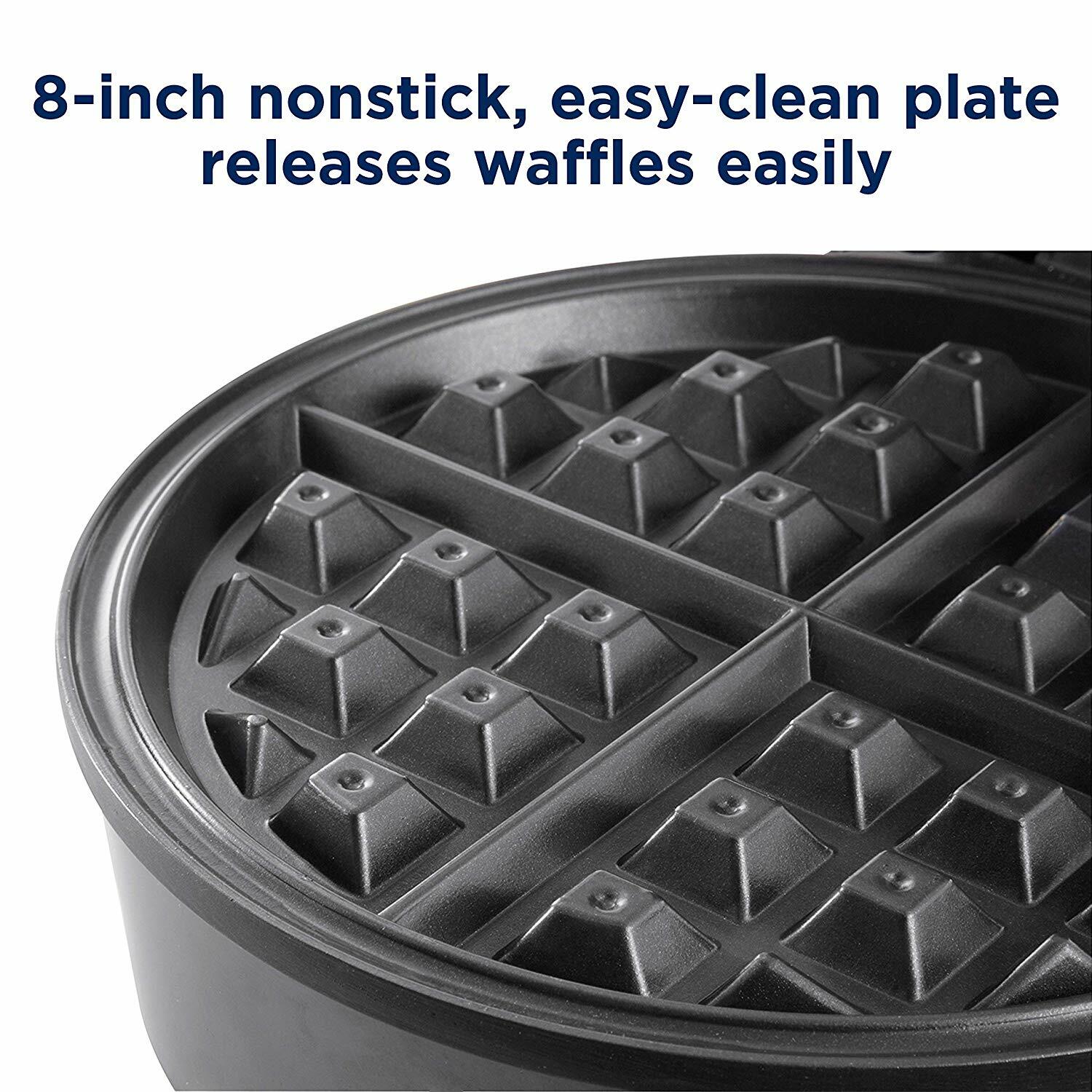 Belgian Waffle Maker Commercial Stainless Steel Round Breakfast Kitchen Iron