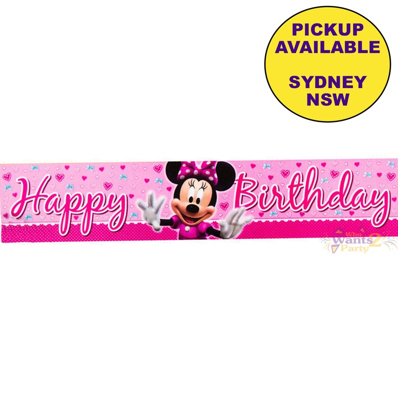 Minnie Mouse Party Supplies 1 5m Happy Birthday Banner Decorations