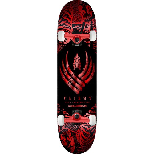Powell Peralta Skateboard Assembly Flight 243W Skeleton Red
