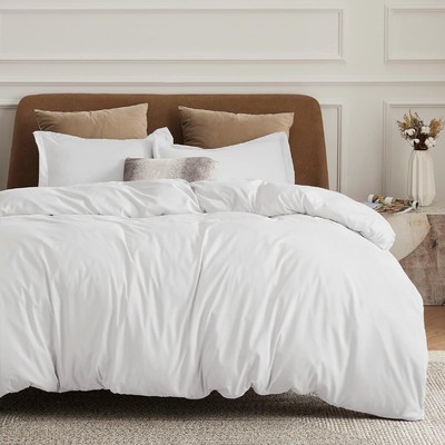 Bedsure White Duvet Cover Full Size - Soft (80'' x 90''), 01 - 