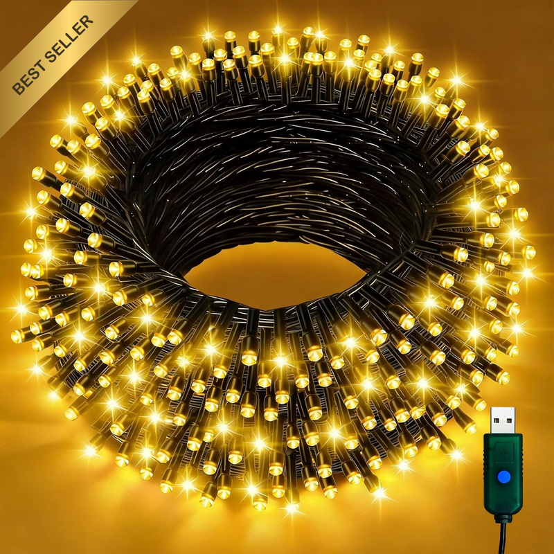 Christmas Lights & Fairy Lights, 30M 300 Leds USB String Lights with 8 Lighting 