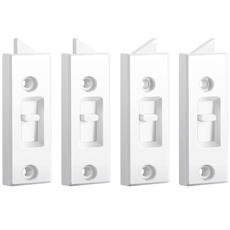 Honoson 4 Pcs Window Latch Locks Window Parts Hardware Tilt Latch Plastic