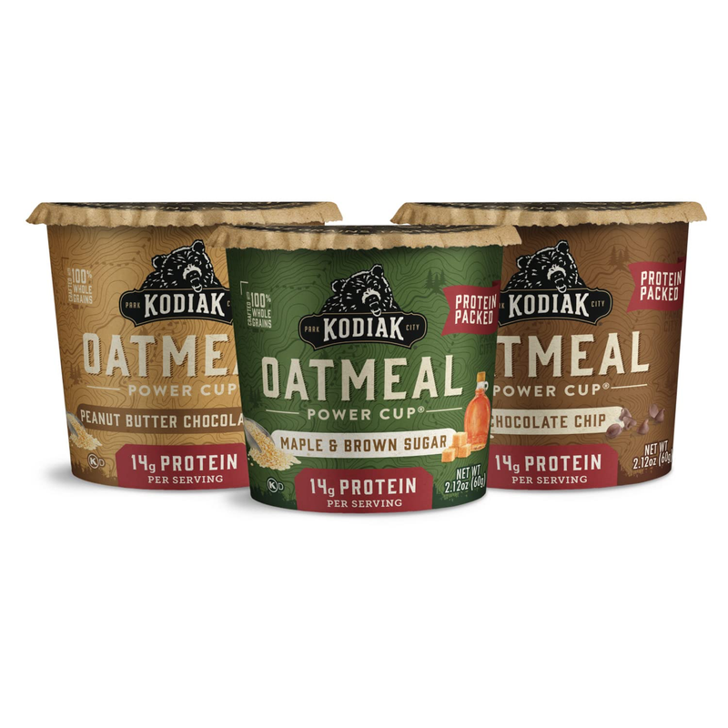 Kodiak Cakes Instant Oatmeal Cup Variety Pack: Peanut Butter Chocolate Chip, Map