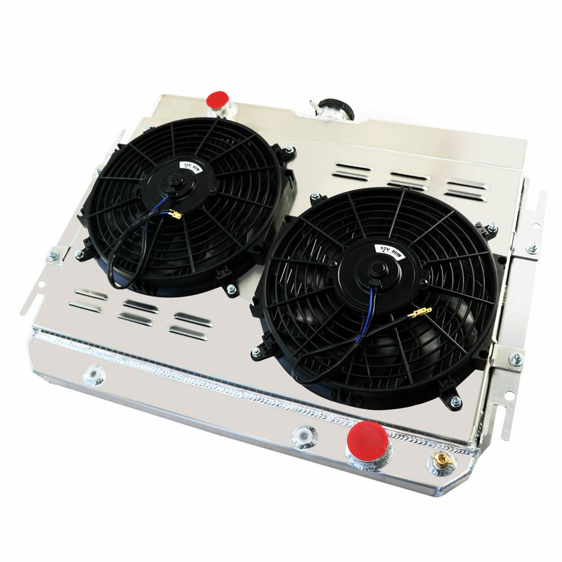 3 Row Radiator Shroud Fan Relay Kit For Chevy Bel Air Impala Caprice