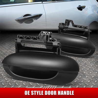 [2ШТ] ДЛЯ 97-03 BMW 5-Й СЕРИИ ЧЕРНЫЕ ЗАГРУНТОВАННЫЕ РУЧКИ ТЯГИ ЗАДНЕЙ ЛЕВОЙ ПРАВОЙ ДВЕРИ