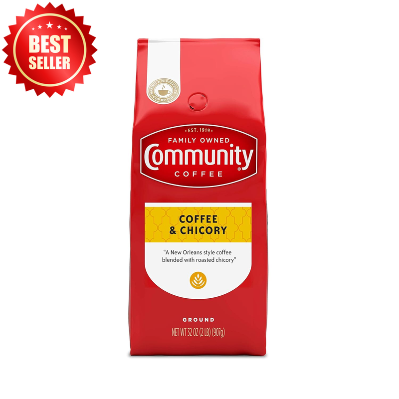 Coffee & Chicory Blend 32oz Bag Medium Dark Roast Ground Coffee US