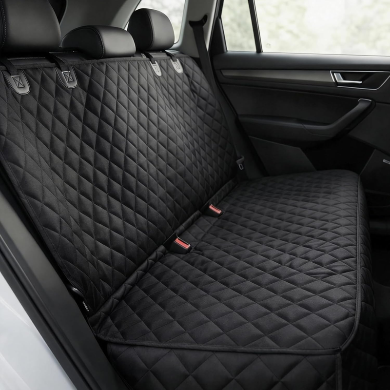 Waterproof Dog Car Seat Cover Hammock w/ Seat Belt for Cars SUVs Trucks