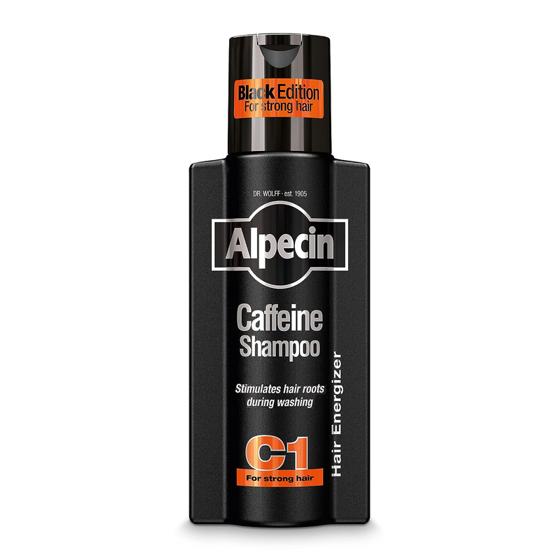 Alpecin Caffeine Shampoo C1 Black Edition, Men'S Natural Hair Growth Shampoo for