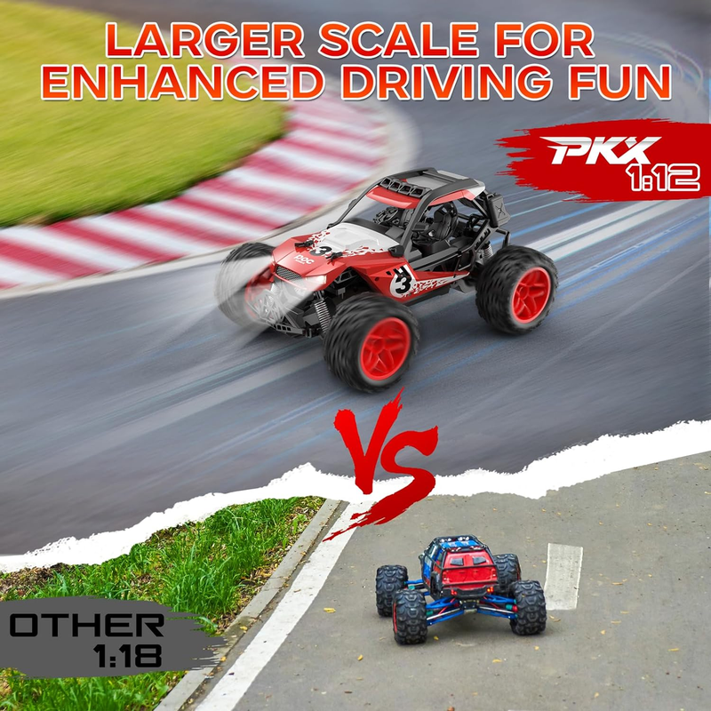 1:12 Large Remote Control Truck for Boys,12Mph (20KPH) High Speed Off-Road Monst