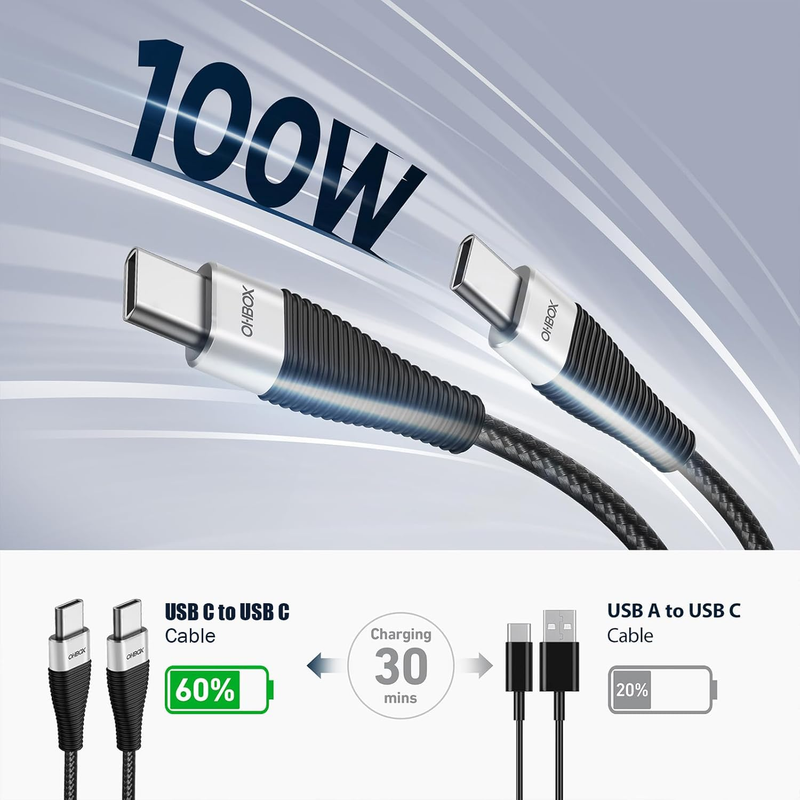 USB C to USB C Cable 15FT, 100W USB C Charger Cable, Extra Long Type C Fast Char