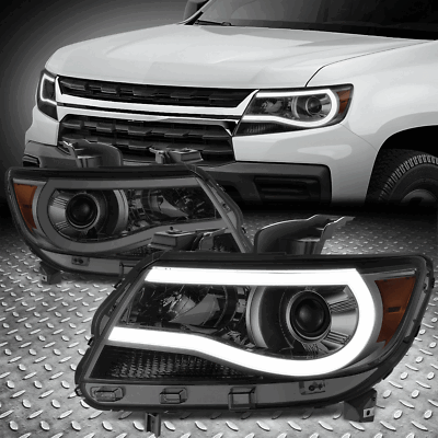 [3D LED DRL] Для 15-23 пар проекторных фар Chevy Colorado Дымчатый/прозрачный
