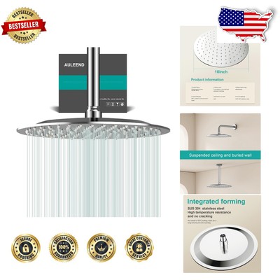 High-Pressure 10 Inch Chrome Rain Shower Head with Air Injection Technology
