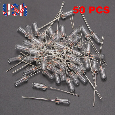 50 Mini Lighting Lamp Bulbs for GM Speedometer Cluster Backlight 4.7mm 12v-14v